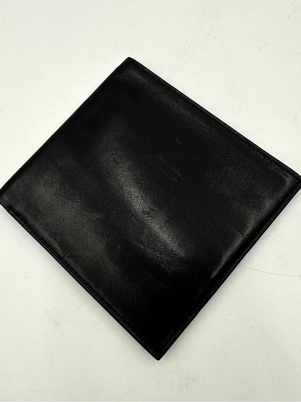 NWT Vintage Abas Lambskin Leather Bifold Wallet Black Credit Card Organizer